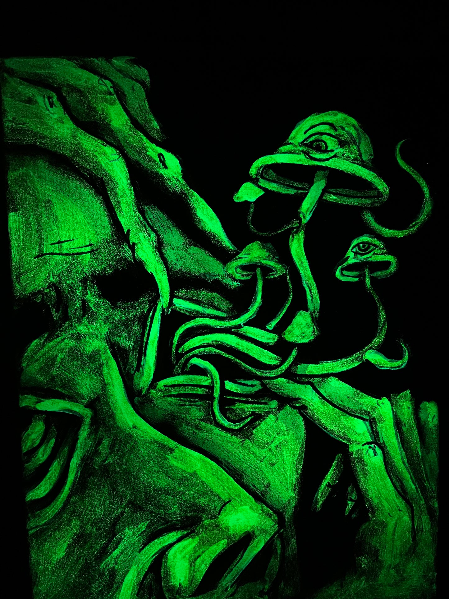 Eye fungi glow original painting