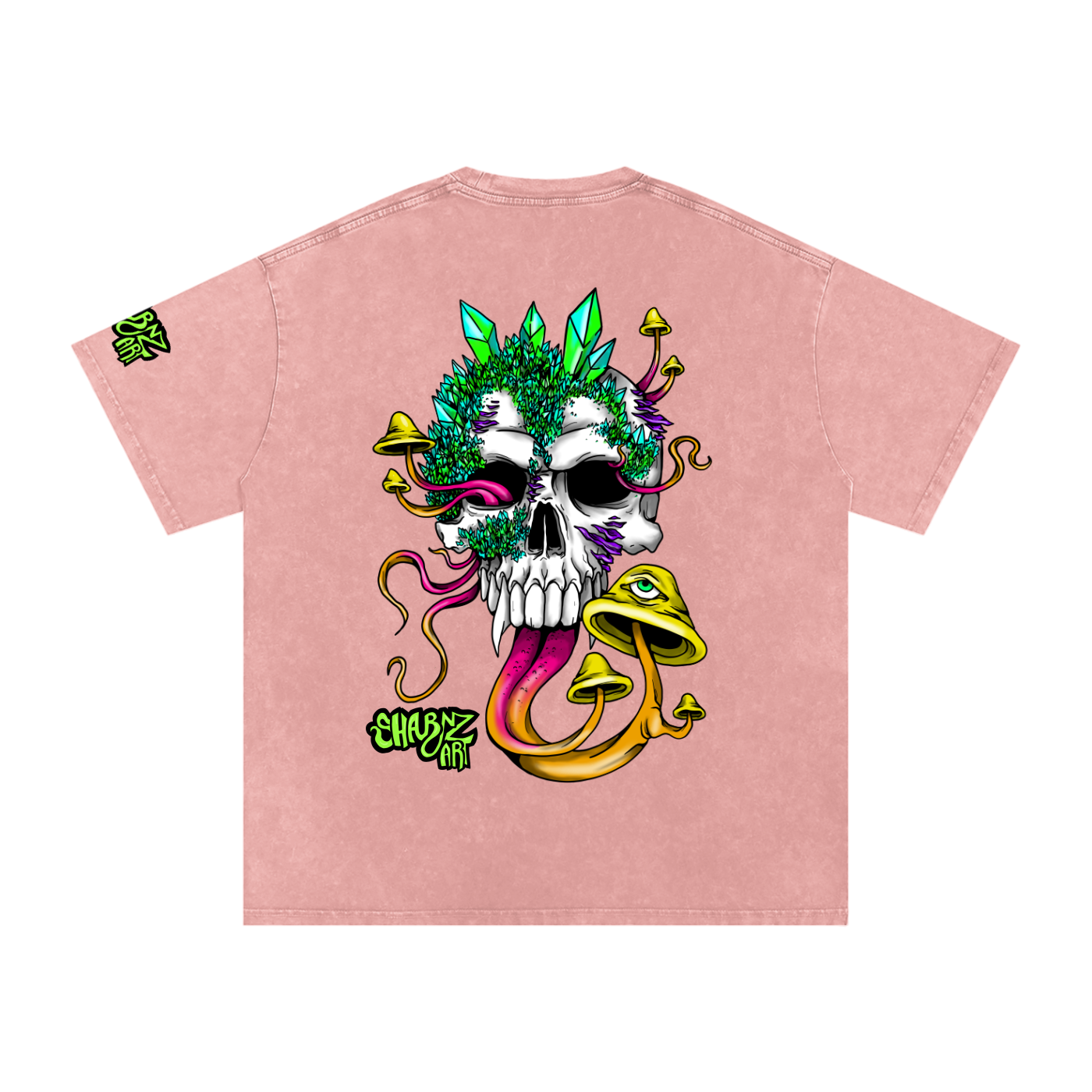 Snow Washed Oversized Cotton T-Shirt