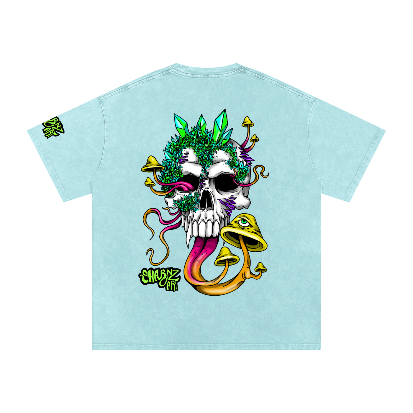 Snow Washed Oversized Cotton T-Shirt