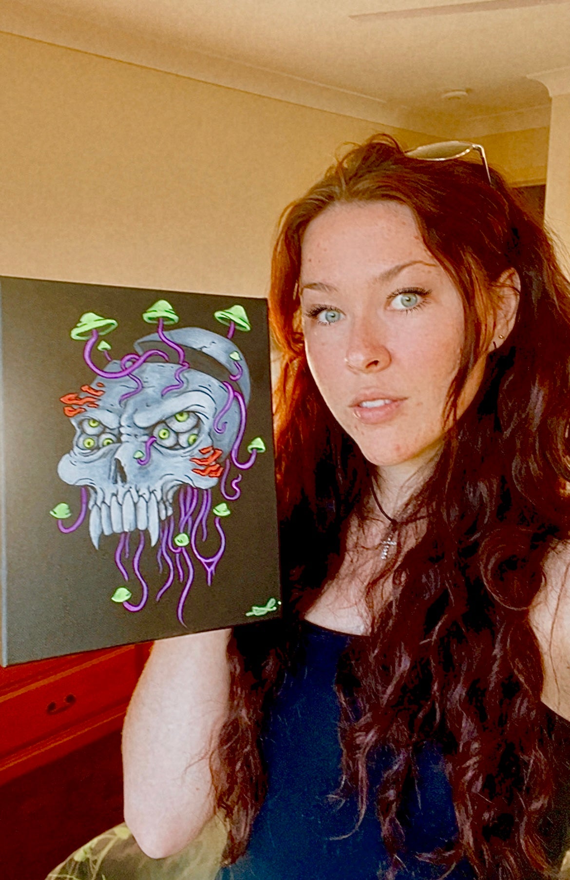 Decomposing Skull Original painting