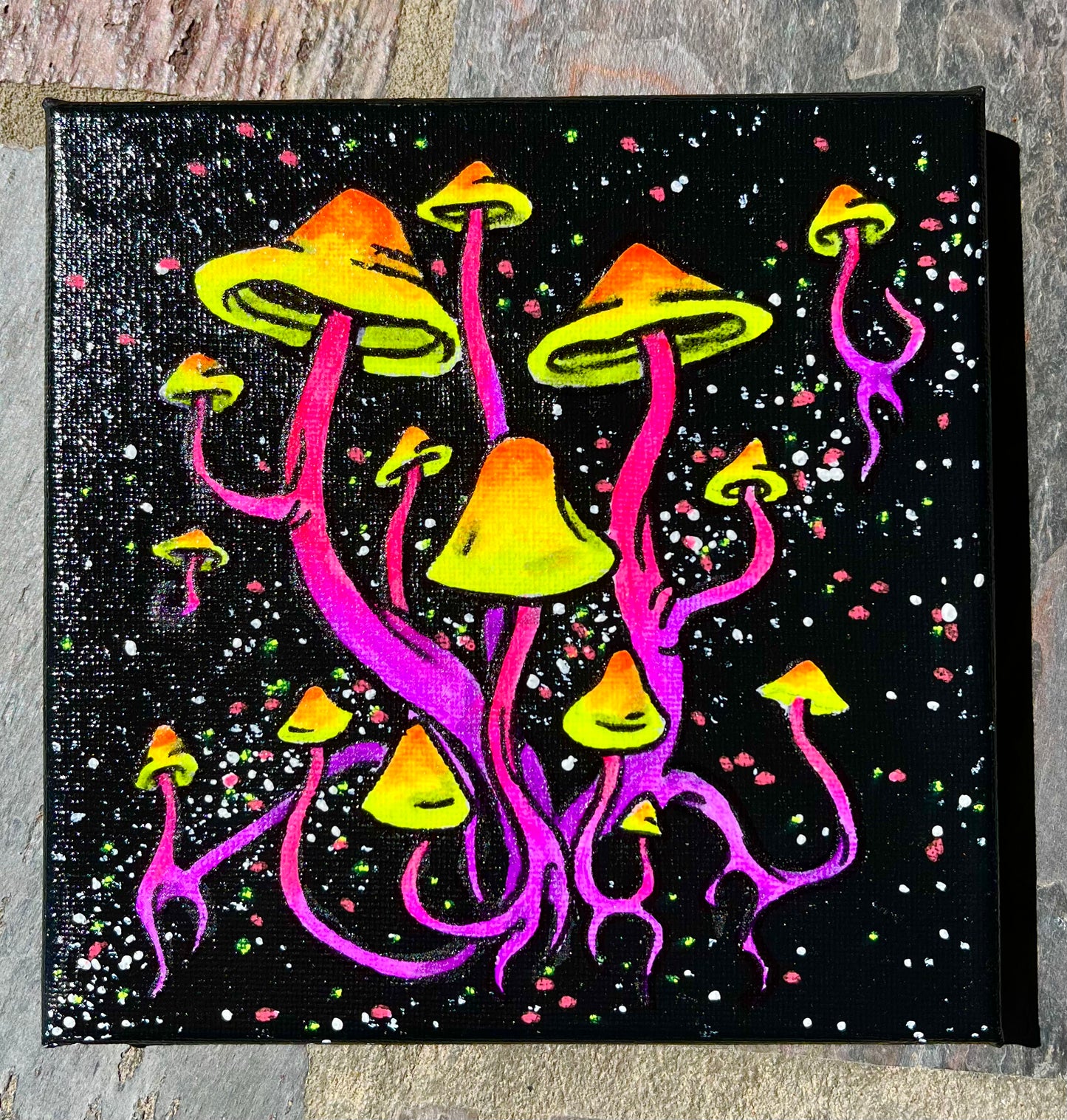 Cluster cosmos Shrooms Original painting