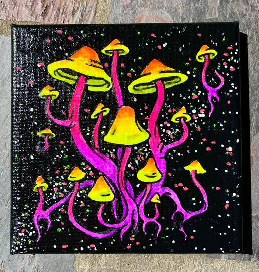 Cluster cosmos Shrooms Original painting