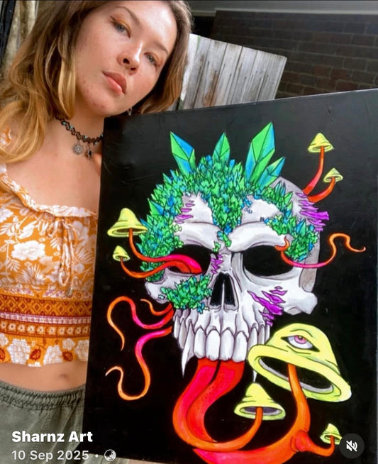 Shroomer Skull Original Painting