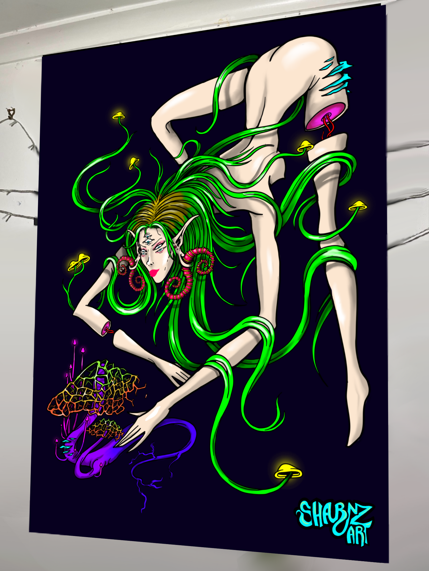 UV Admirer of the Shroom Tapestry