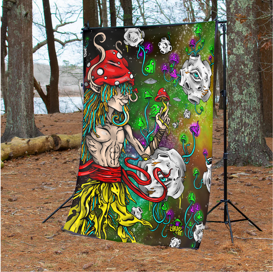 Shroomer Dude Uv reactive Tapestry