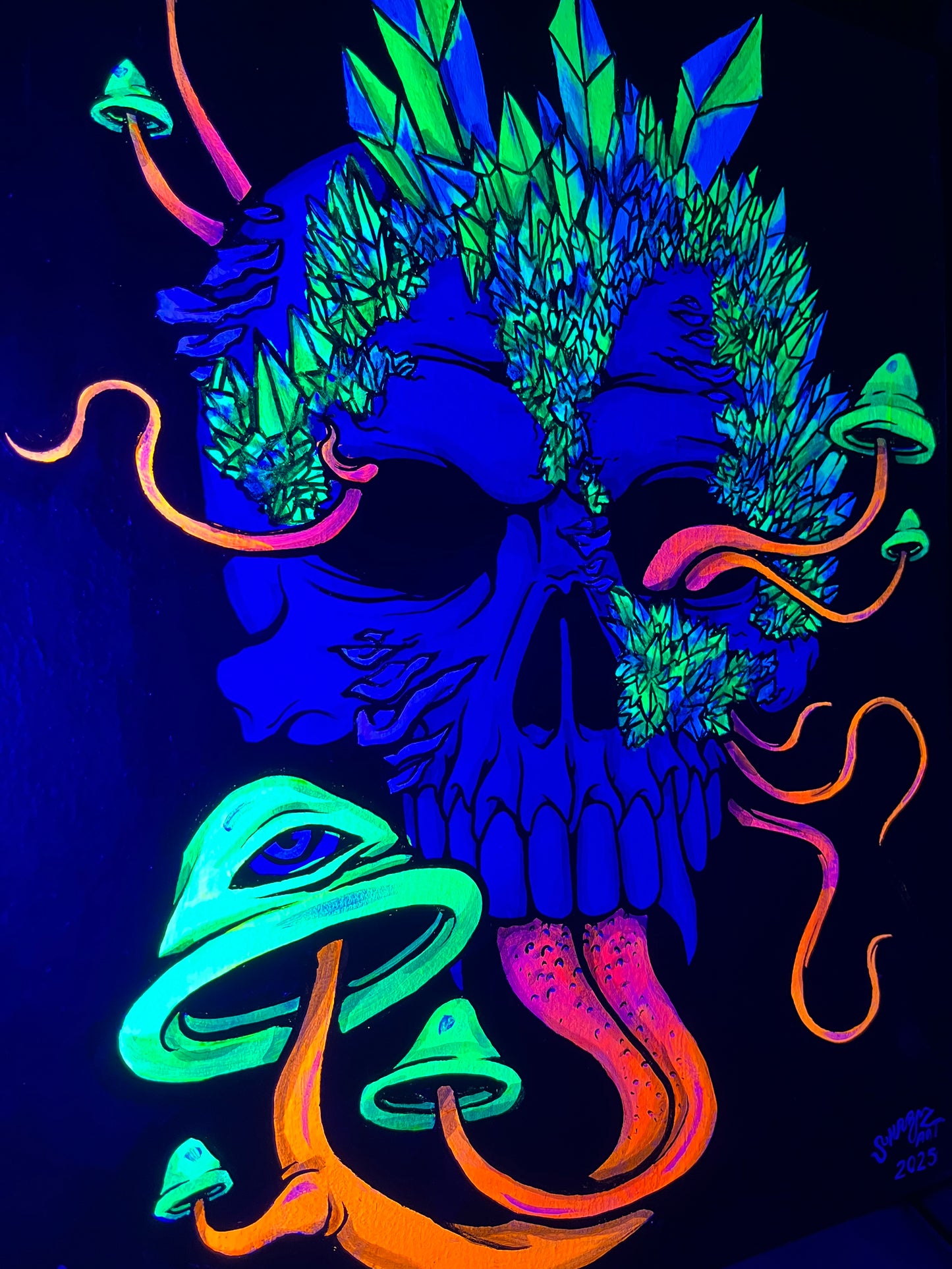 Shroomer Skull Original Painting