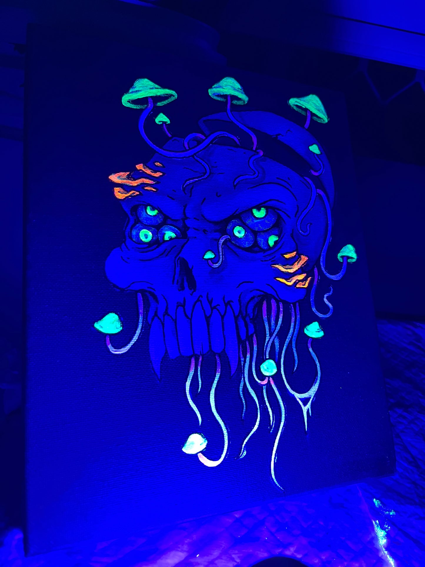Decomposing Skull Original painting