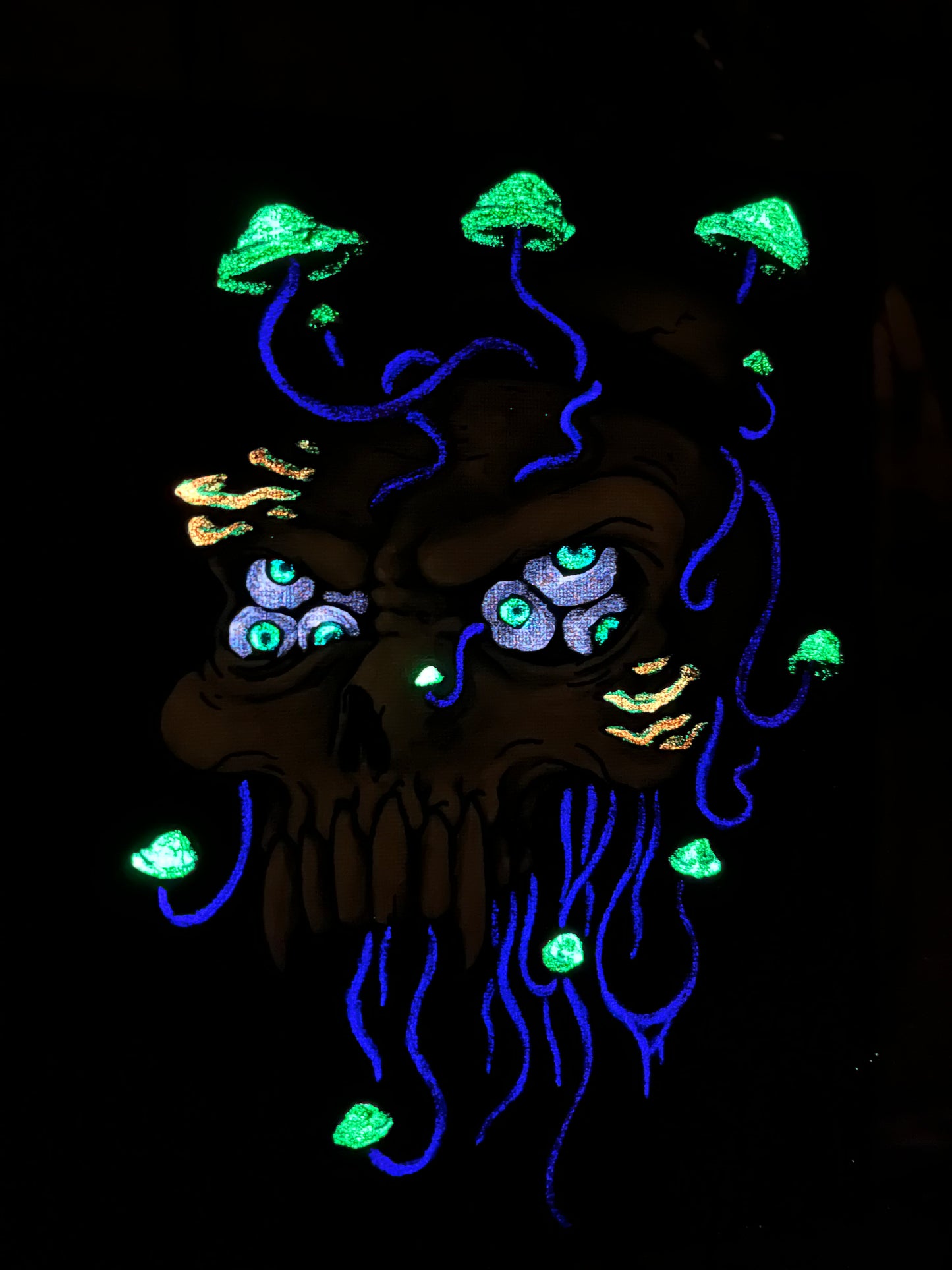Decomposing Skull Original painting