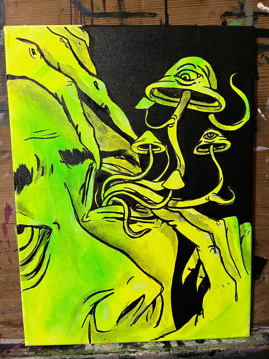 Eye fungi glow original painting