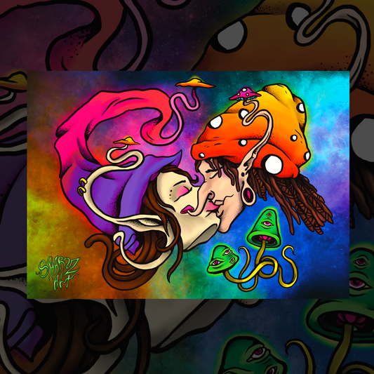 Shroom-Crossed Lovers Poster